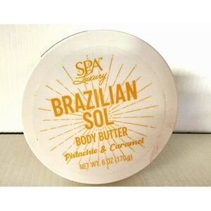 Spa Luxury Brazilian Sol Pistachio & Caramel Body Butter Lotion, 6 oz New Sealed